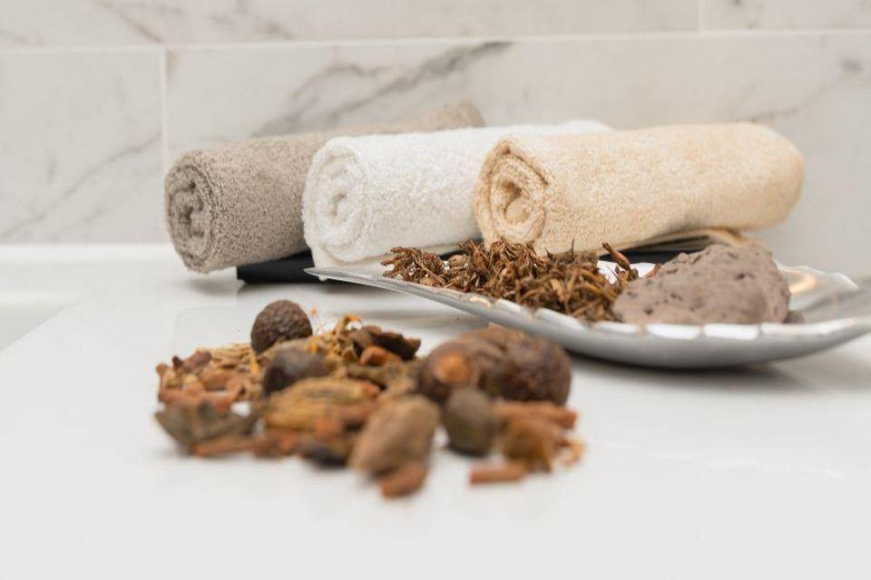 Double Ayurvedic Face Towels - Burnt Grey - GIBIE